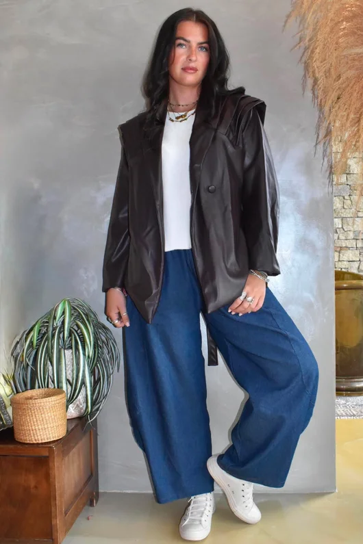 Benatar Pleat Shoulder Jacket Deep Burgundy